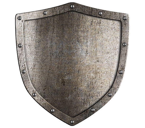 aged metal shield isolated on white aged metal shield isolated on white shield photos stock pictures, royalty-free photos & images