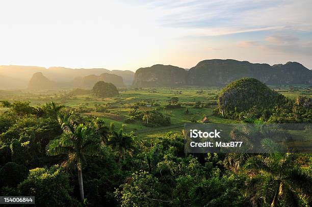 Vinales Valley At Sunset Stock Photo - Download Image Now - Valle De Vinales, Cuba, Mogote