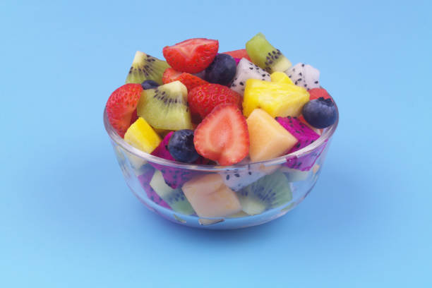 istock Fruit salad in glass bowl 1540084465