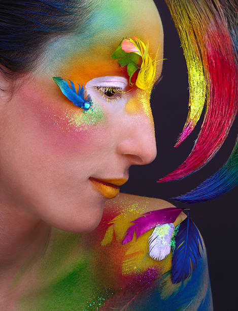 istock The girl in image of parrot 154008625