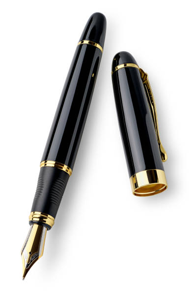 istock Black and gold fountain pen 1540089305