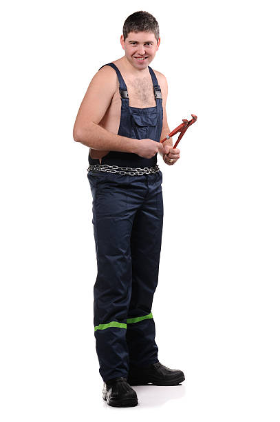 istock Mechanic with tools isolated on the white background 154009153