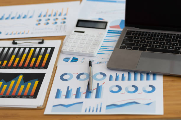 istock Chart document Business desk reports and analytics. Business Reports and Accounting Finance Ideas 1540108301
