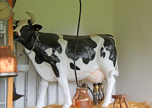 A Mock up of a Classic Dairy Portable Milking Machine.