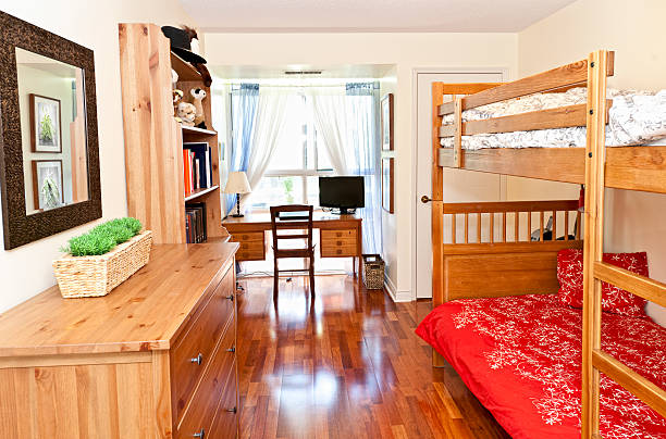istock Bedroom interior with hardwood floor 154013749