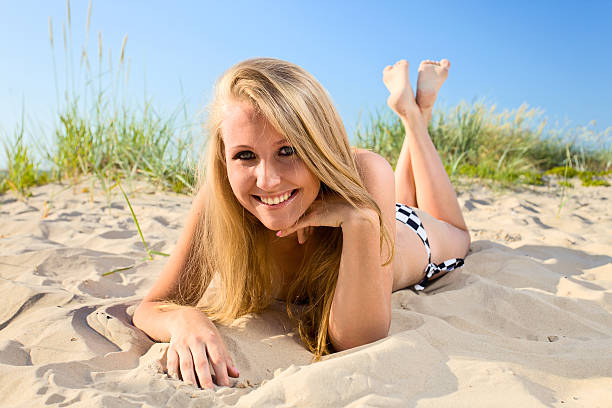 istock Girl on a beach. 154014339