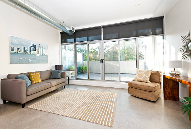 istock Modern living room and balcony 154015023