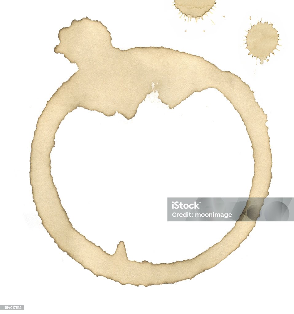 Copo de café e splatters isolado em um fundo branco - Royalty-free Café - Bebida Foto de stock