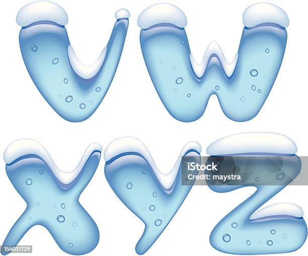 Gelo Alfabeto Letras - Arte vetorial de stock e mais imagens de Alfabeto - Alfabeto, Azul, Bolha - Estrutura Física