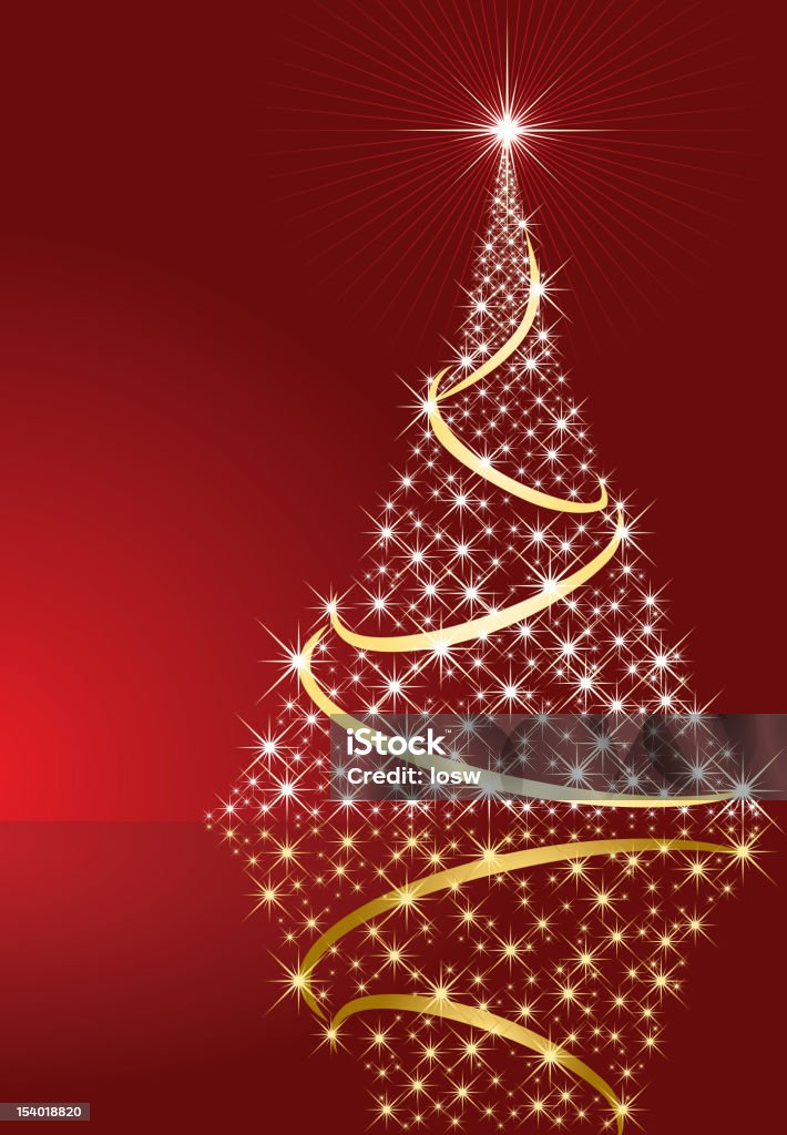 Glänzende Christmas tree - Lizenzfrei Dekoration für die Weihnachtsbaumspitze Vektorgrafik