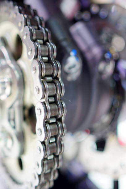istock Motorcycle's chain on rear wheel 1540195981