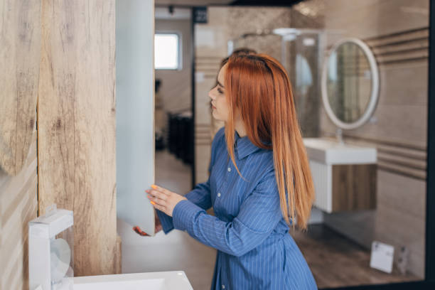 istock Woman shopping for new bathroom 1540220912