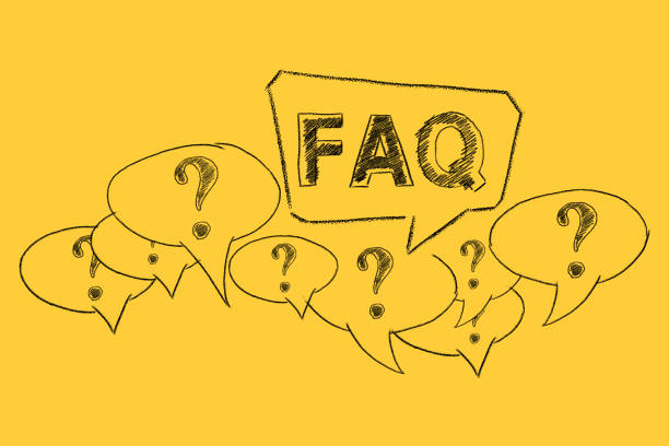 istock FAQ. Frequently Asked Questions. Lettering on yellow background. 1540233783