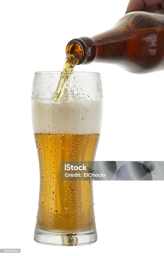 Verter Cerveja - Royalty-free Amarelo Foto de stock