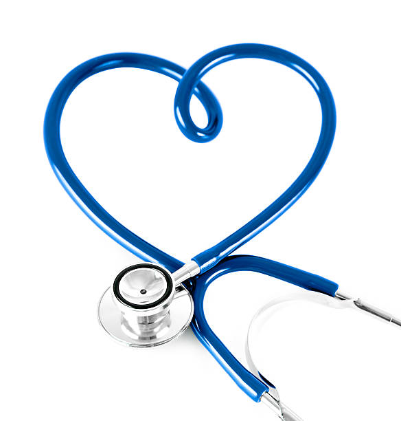 istock stethoscope in shape of heart concept. blue color. 154025321