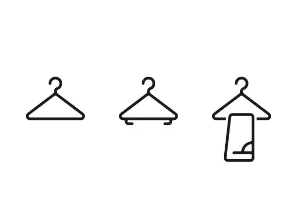 Vector illustration of Hanger Icon Set.