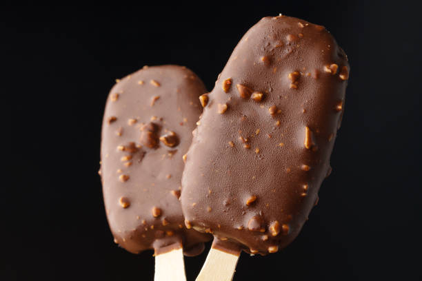 istock Chocolate cake pops ice cream on black background 1540258885