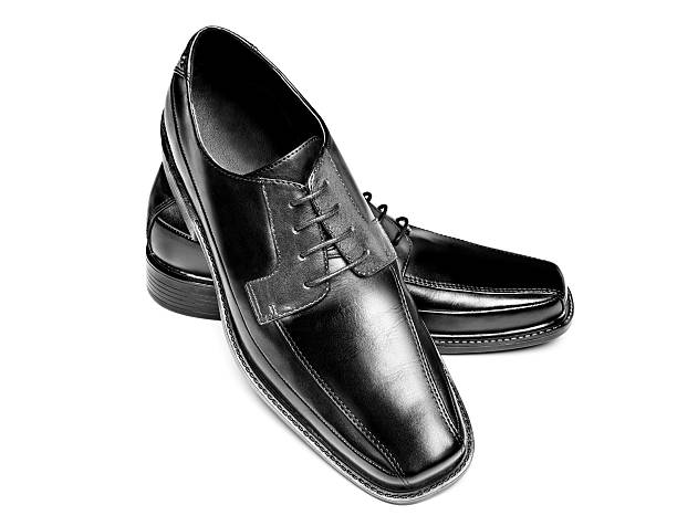 istock Black leather dress shoes 154027671