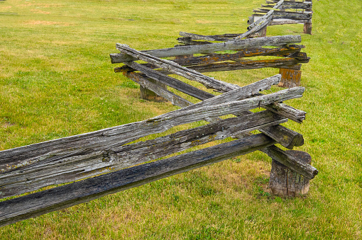 Old Weathered Split Rail Fence- Northern Indiana