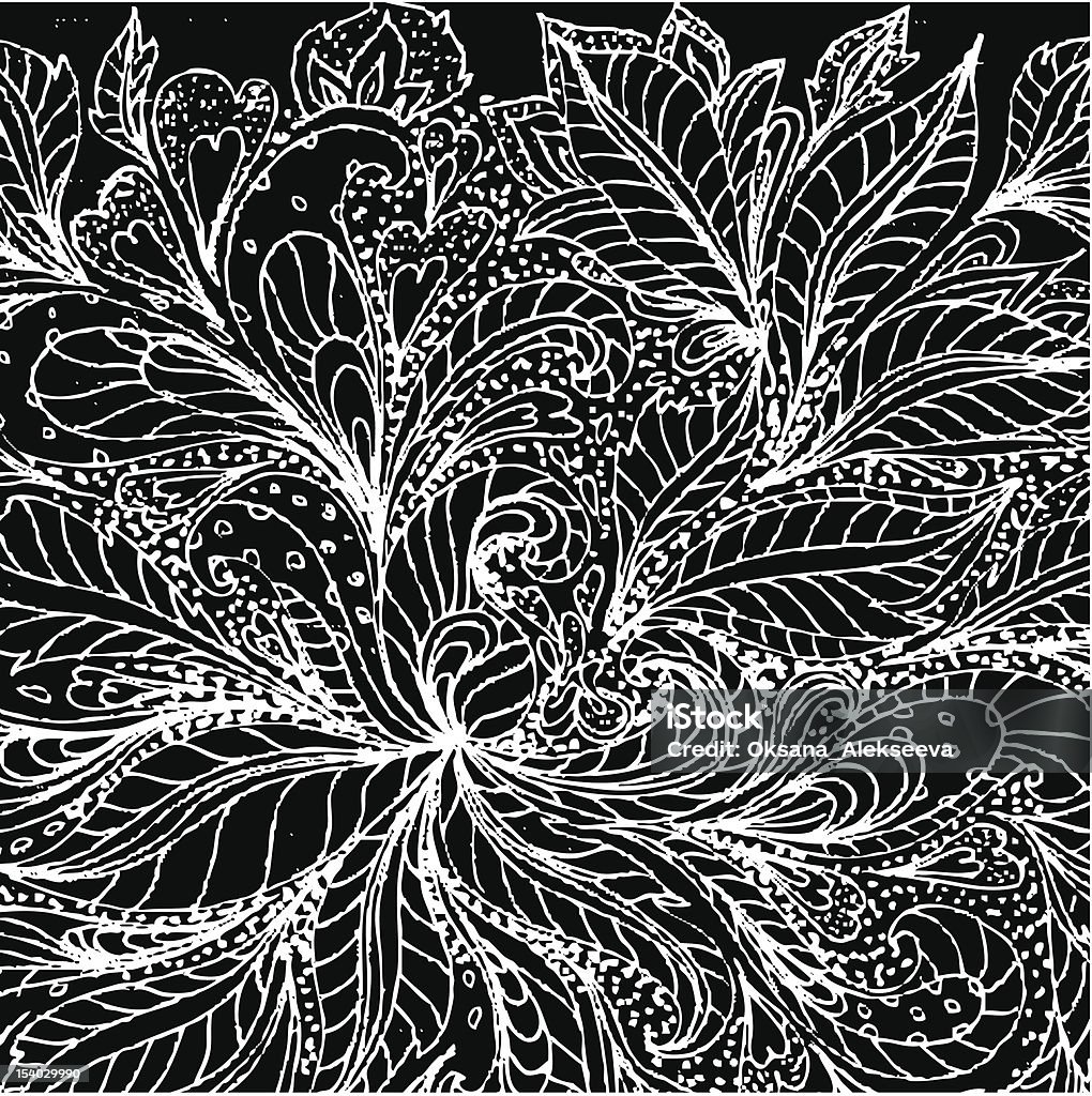 Абстрактный листьев Бессмысленный рисунок - Векторная графика Абстрактный роялти-фри
