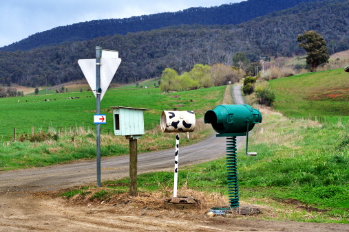 Country letter boxes in outback Australia