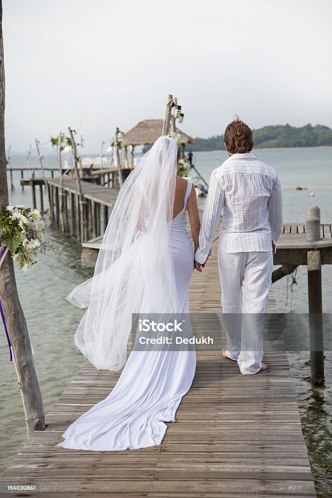 Matrimonio su un'isola - Foto stock royalty-free di Isole Maldive