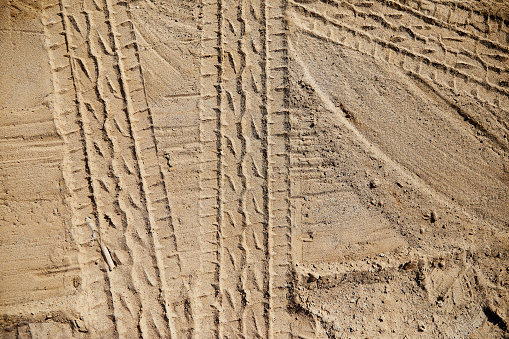 Wheel Tracks in Sand
