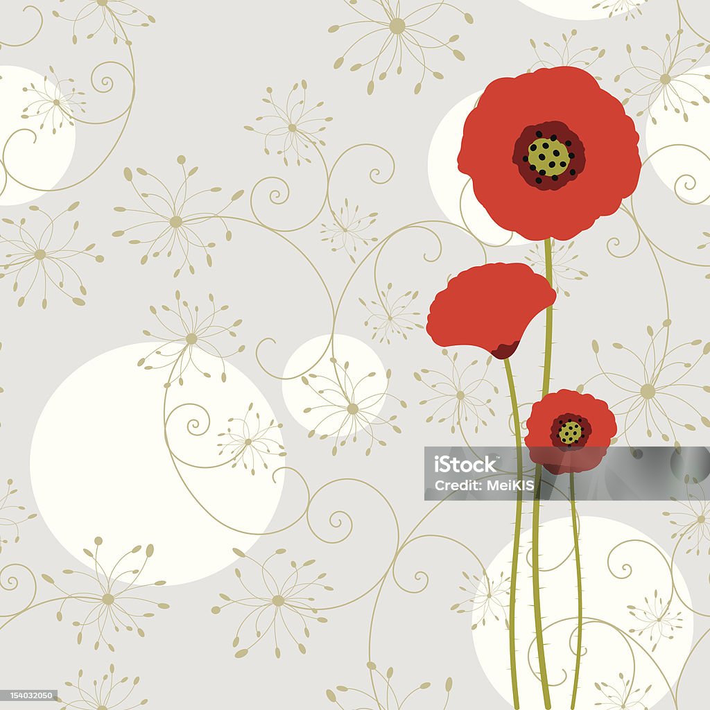 Printemps abstrait COQUELICOT ROUGE - clipart vectoriel de Abstrait libre de droits