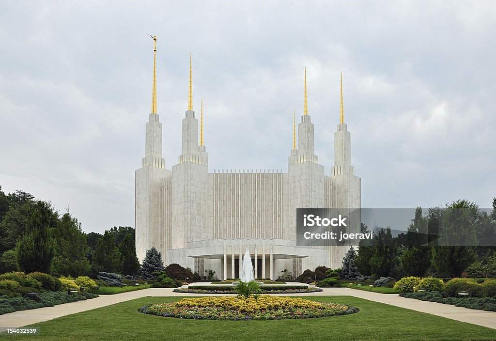 Washington DC Mormon Temple Washington D.C. Temple belonging to The Church of Jesus Christ of Latter-day Saints in Maryland, USA. Temple - Building Stock Photo
