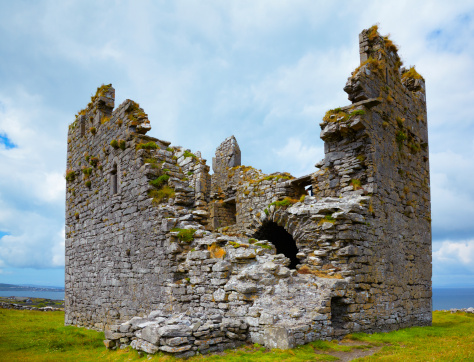 Exterior of O'Brien's Castle on Inisheer Island, Ireland.