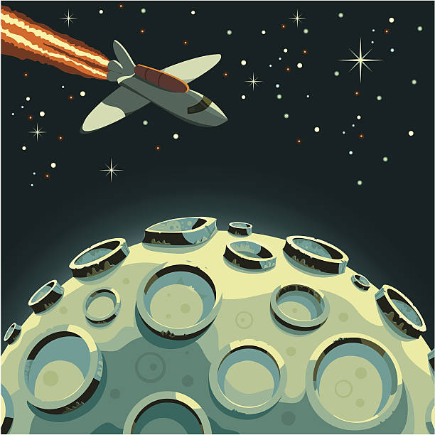 Interstellar A space ship ventures bravely through the unknown... ZIP contains AI and EPS files. space exploration illustrations stock illustrations