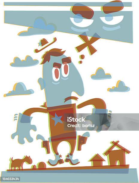 Cowboy Stock Illustration - Download Image Now - Adult, Alertness, Anger