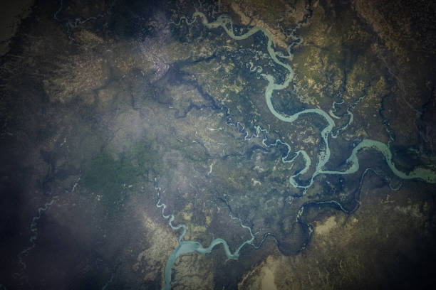 istock Aerial view of tidal formations underwater in Lagoon 1540340628