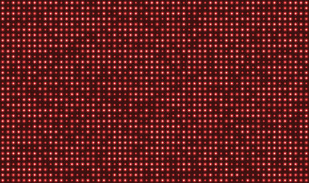 illustrazioni stock, clip art, cartoni animati e icone di tendenza di schermo vector led. struttura televisiva. sfondo pixel. monitor lcd. display digitale. videowall tv blu. effetto diodo elettronico. modello di griglia del proiettore con punti. glitch, bug, pixel - luce-led