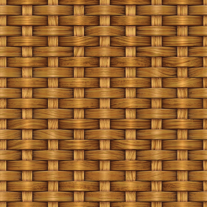 Abstract decorative wooden striped textured basket weaving background. Seamless pattern. CMYK. Vector.