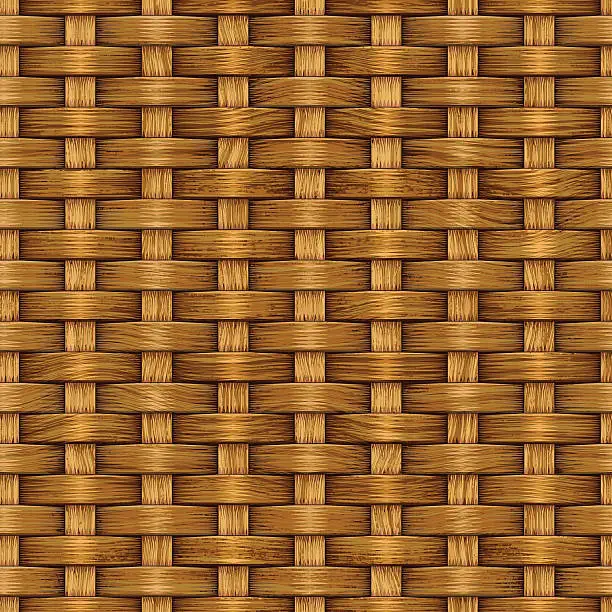 Vector illustration of Wooden weaving