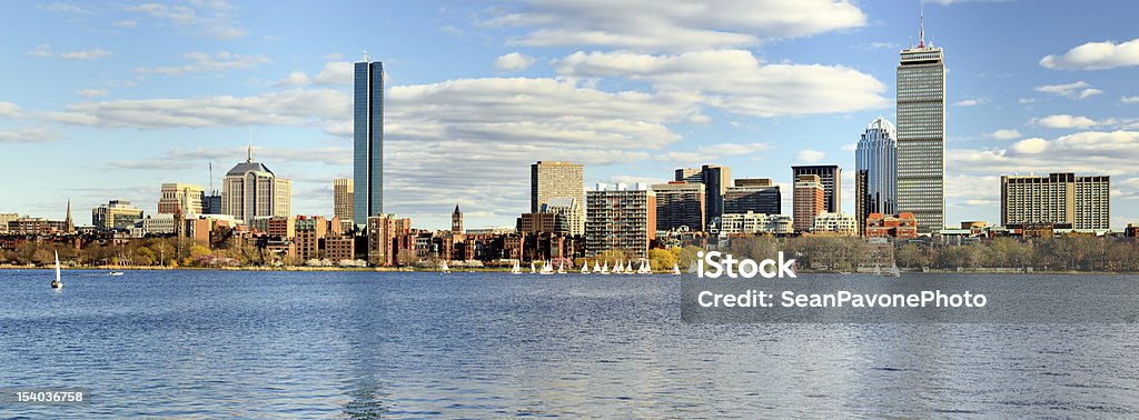 Boston Back Bay Skyline - Стоковые фото Река Чарльз роялти-фри