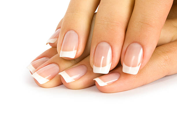 istock A French manicured woman's nails 154038360