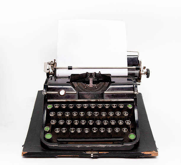 istock Old typewriter with a sheet of paper 154039130