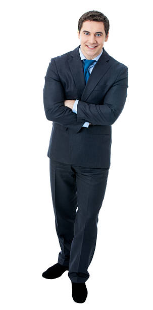 istock Smiling businessman, over white 154039744