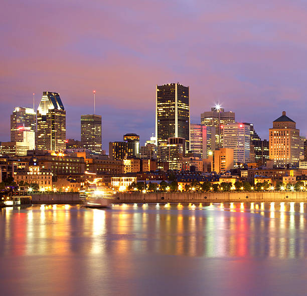 istock Montreal skyline at dusk, Saint Lawrence River 154039794