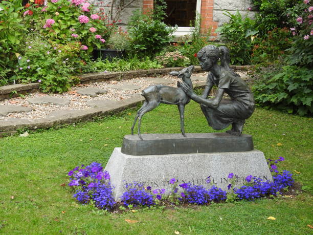 1700 garden sculpture in a public garden at Skansen, Sweden.