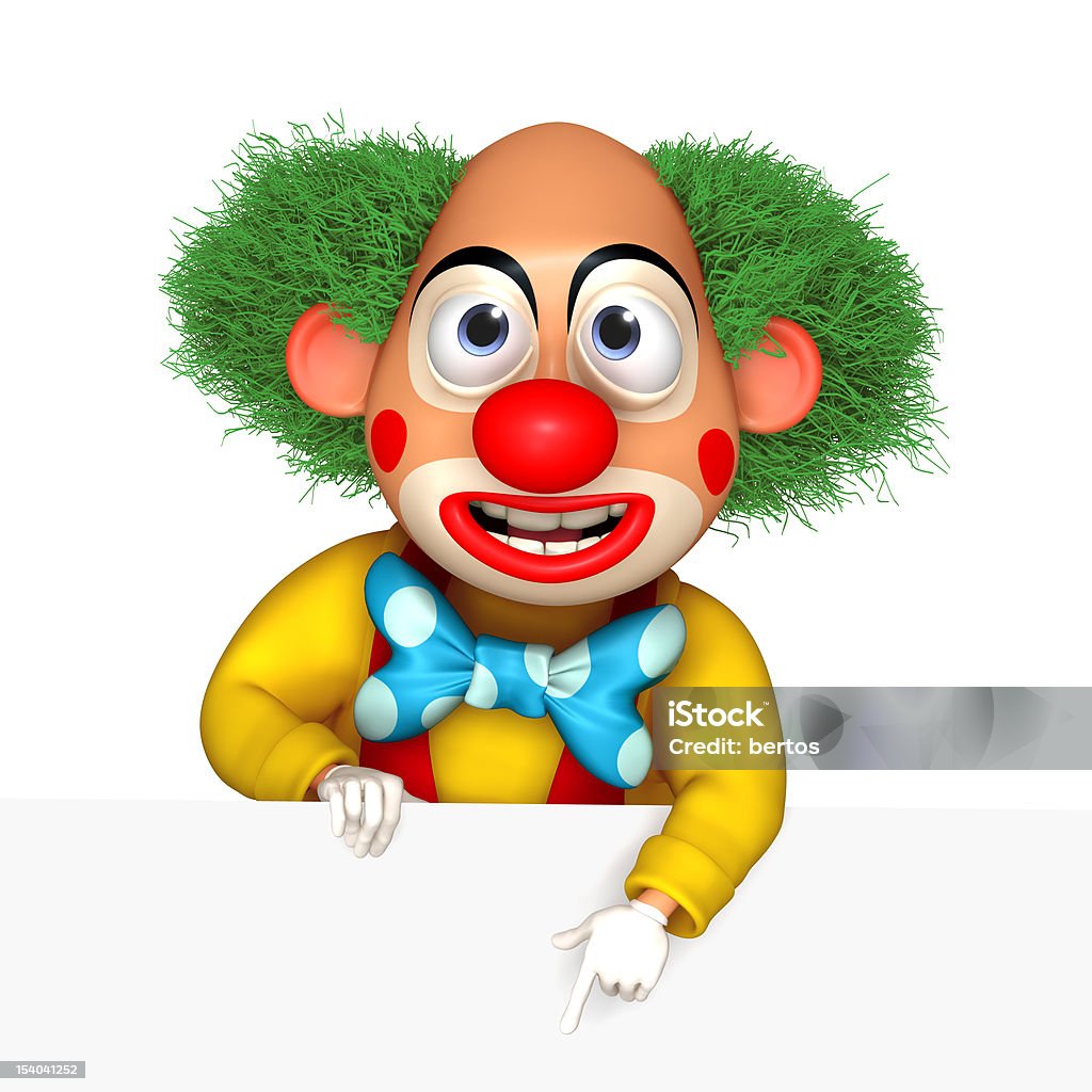 Cartoon Clown Stock Photo - Download Image Now - Clown, Three Dimensional,  Adult - iStock