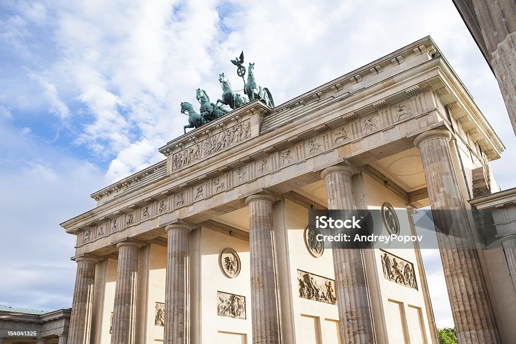 Brandenburg gate in Berlin Berlin, Germany. Branderburger Tor with beautiful clouds on background,,, Berlin Stock Photo