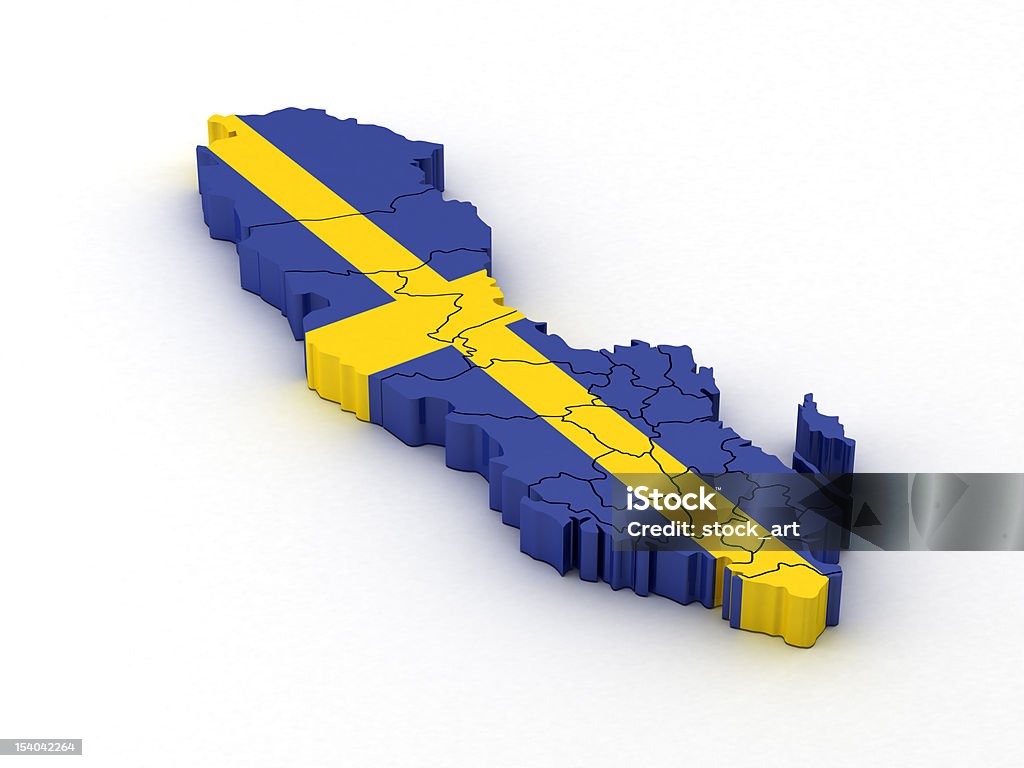 Mapa de Suecia - Foto de stock de Mapa libre de derechos