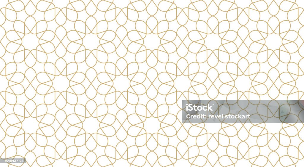 Arabian Abstract Seamless Geometric Pattern In Authentic Arabian Style Stock ...