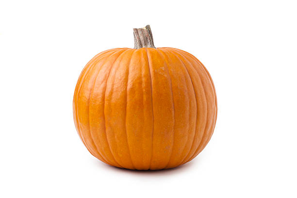 istock Perfect Halloween pumpkin  on white, copy space 154043792