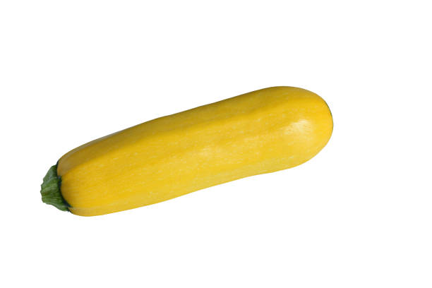 istock Ripe yellow zucchini on a white background. 1540440979