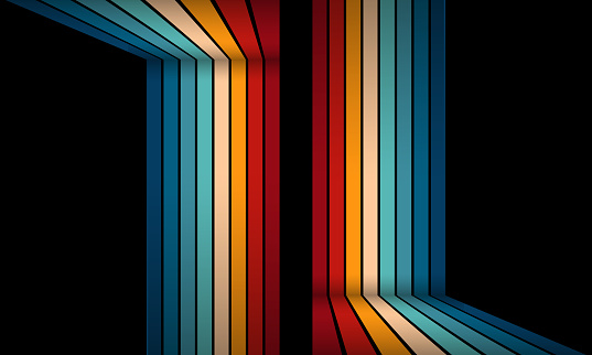 Vintage Striped Backgrounds, Posters, Banner Samples, Retro Colors from the 1970s 1900s, 70s, 80s, 90s. retro vintage 70s style stripes background poster lines. shapes vector design graphic 1980s