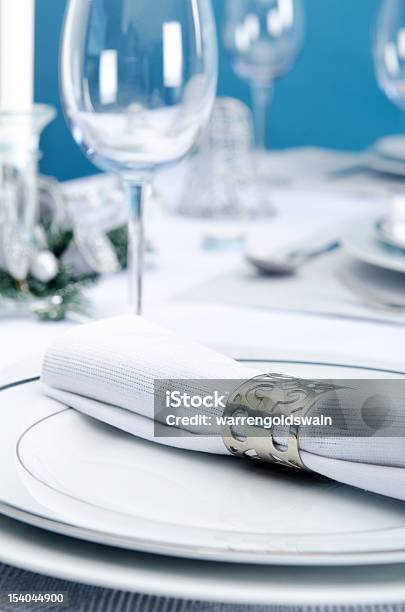 Blau Und Silber Weihnachten Ambiente Stockfoto und mehr Bilder von Arrangieren - Arrangieren, Blau, Cool und Lässig